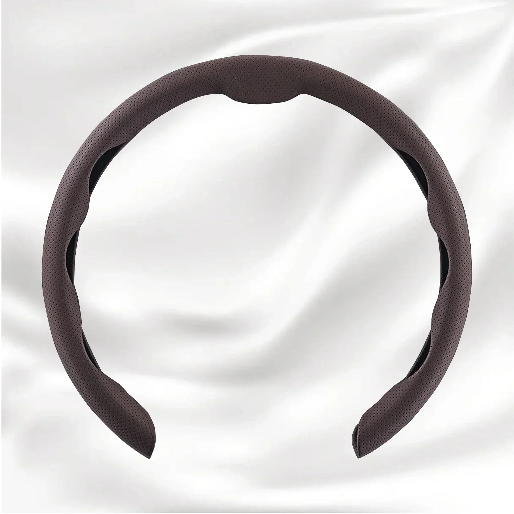 Nexi Customized Car Logo Breathable Ultra-thin 5D Leather & Carbon Car Steering Wheel Cover Universal Fit